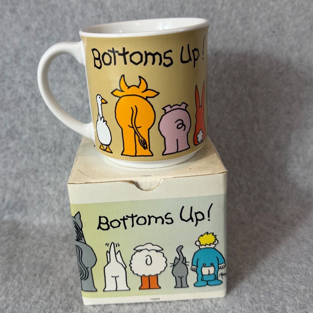 90s Vtg Recycled Paper Products Boynton Bottoms Up Animal Butts Mug Novelty Mug - Picture 3 of 7